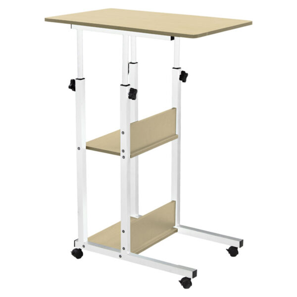 Αγόρασε Βοηθητικό τραπέζι Babs pakoworld τροχήλατο λευκό-φυσικό 60x40x71-92εκ σε μοναδική τιμή στο clickforshop.gr