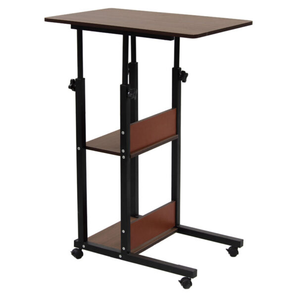 Αγόρασε Βοηθητικό τραπέζι Babs pakoworld τροχήλατο καρυδί-μαύρο 60x40x71-92εκ σε μοναδική τιμή στο clickforshop.gr