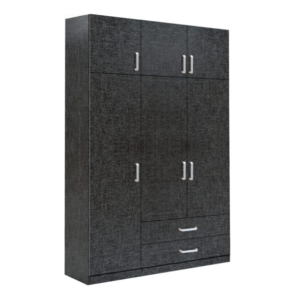 Αγόρασε Ντουλάπα ArteLibre BENGTA Μαύρο Μοριοσανίδα 150x60x240cm σε μοναδική τιμή στο clickforshop.gr