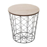 Αγόρασε Βοηθητικό τραπέζι σαλονιού Cabel pakoworld oak-μαύρο Φ37.5x37εκ σε μοναδική τιμή στο clickforshop.gr