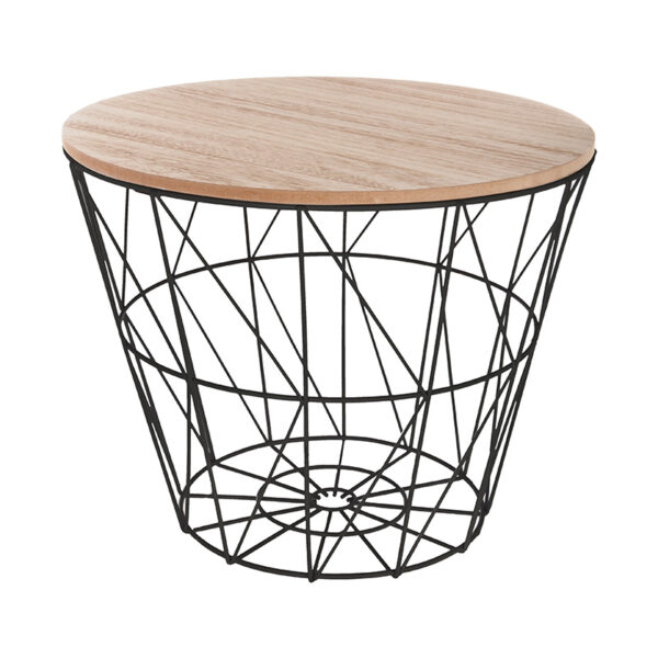 Αγόρασε Βοηθητικό τραπέζι σαλονιού Jacot pakoworld oak-μαύρο Φ38x30