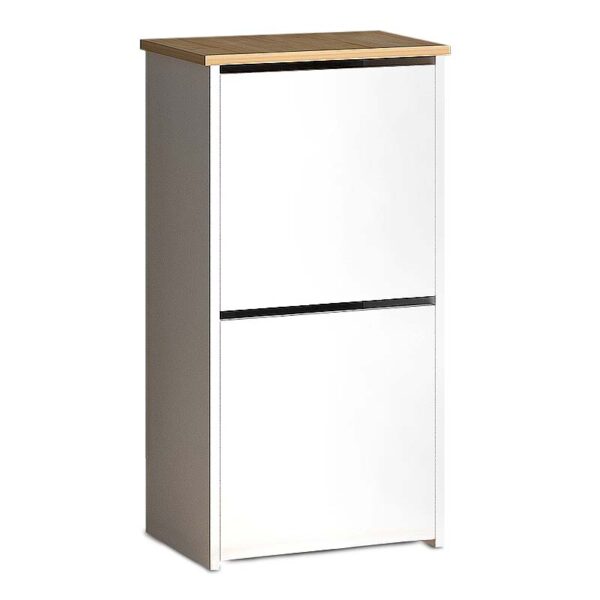 Αγόρασε το Παπουτσοθήκη μελαμίνης Port Megapap 8 ζευγών χρώμα λευκό - oak 48x31x92εκ. σε μοναδική τιμή στο clickforshop.gr