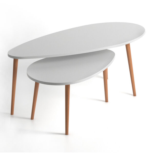 Αγόρασε το Βοηθητικά τραπεζάκια Elips Megapap από μελαμίνη χρώμα λευκό 116x46x46εκ. σε μοναδική τιμή στο clickforshop.gr