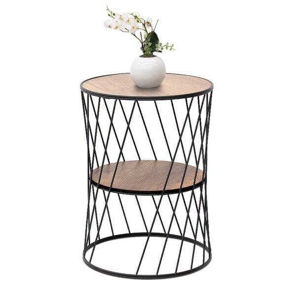 Αγόρασε το Βοηθητικό τραπεζάκι Jaspin Megapap μεταλλικό - Mdf χρώμα μαύρο - καρυδί 32x32x44εκ. σε μοναδική τιμή στο clickforshop.gr