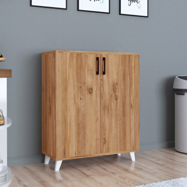 Αγόρασε το Ντουλάπι κουζίνας/μπάνιου - Παπουτσοθήκη μελαμίνης Lilly Megapap χρώμα pine oak 72x32