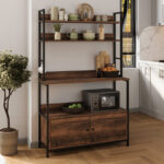 Αγόρασε το Έπιπλο κουζίνας Severo Megapap μεταλλικό - μελαμίνης χρώμα μαύρο - καπνιστή καρυδιά 101x36x160εκ. σε μοναδική τιμή στο clickforshop.gr