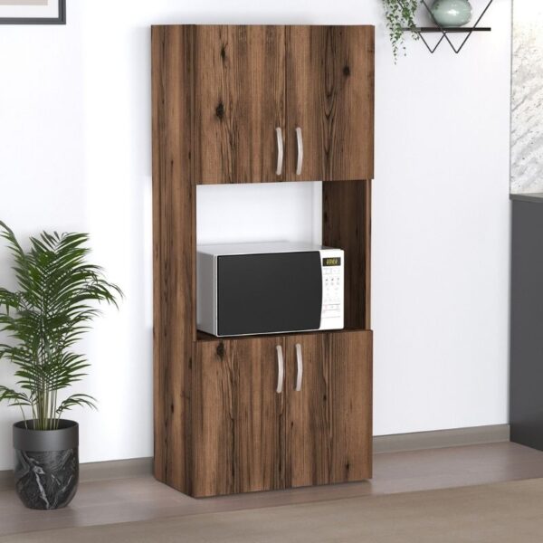 Αγόρασε το Ντουλάπα κουζίνας Armado Megapap χρώμα καπνιστή καρυδιά 60x32x140εκ. σε μοναδική τιμή στο clickforshop.gr