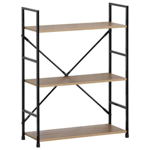 Αγόρασε Ραφιέρα ArteLibre DARROW Με 3 Ράφια Δρυς/Μαύρο Μοριοσανίδα/Μέταλλο 58.6x23.5x80cm σε μοναδική τιμή στο clickforshop.gr