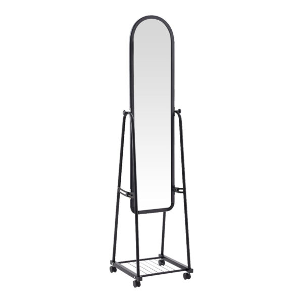 Αγόρασε Καθρέπτης τροχήλατος Lomna pakoworld pp-μεταλλικός με ράφι σε μαύρη απόχρωση 38.5x37.5x160εκ σε μοναδική τιμή στο clickforshop.gr